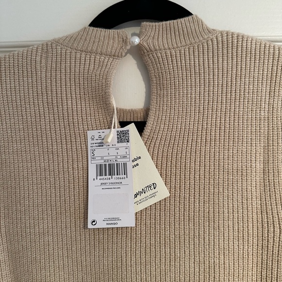 Mango Ribbed Beige Knit Top - Picture 5 of 5